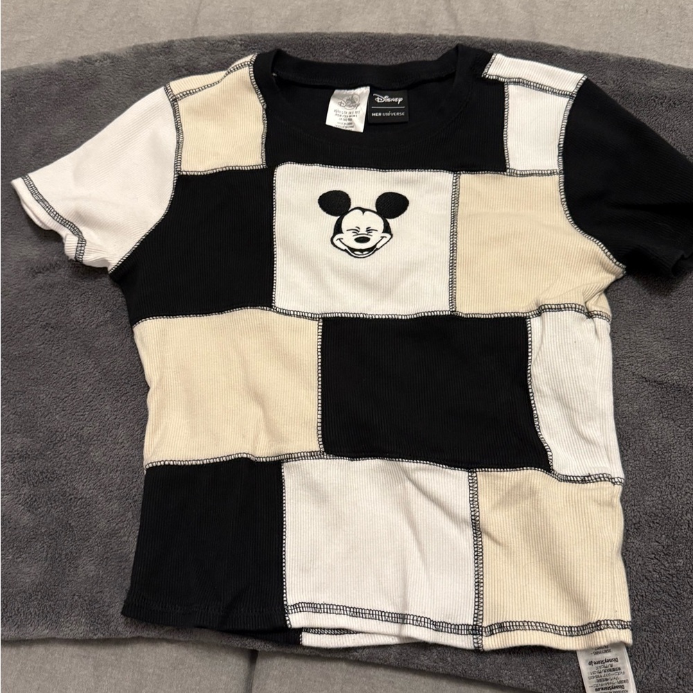 Her Universe | Mickey Checkered T-Shirt | Size: S